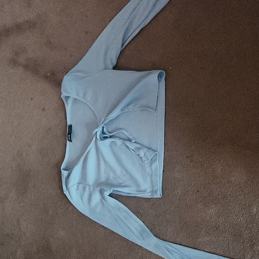 Blue crop top